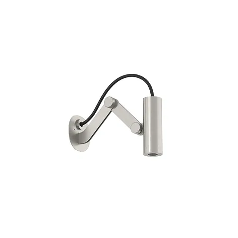 Kludi-ASANA Kopfbrause Regen Wandmontage St. Brushed Nickel DN 15, verstellbarer Brausearm, max. Ausladung 270 mm