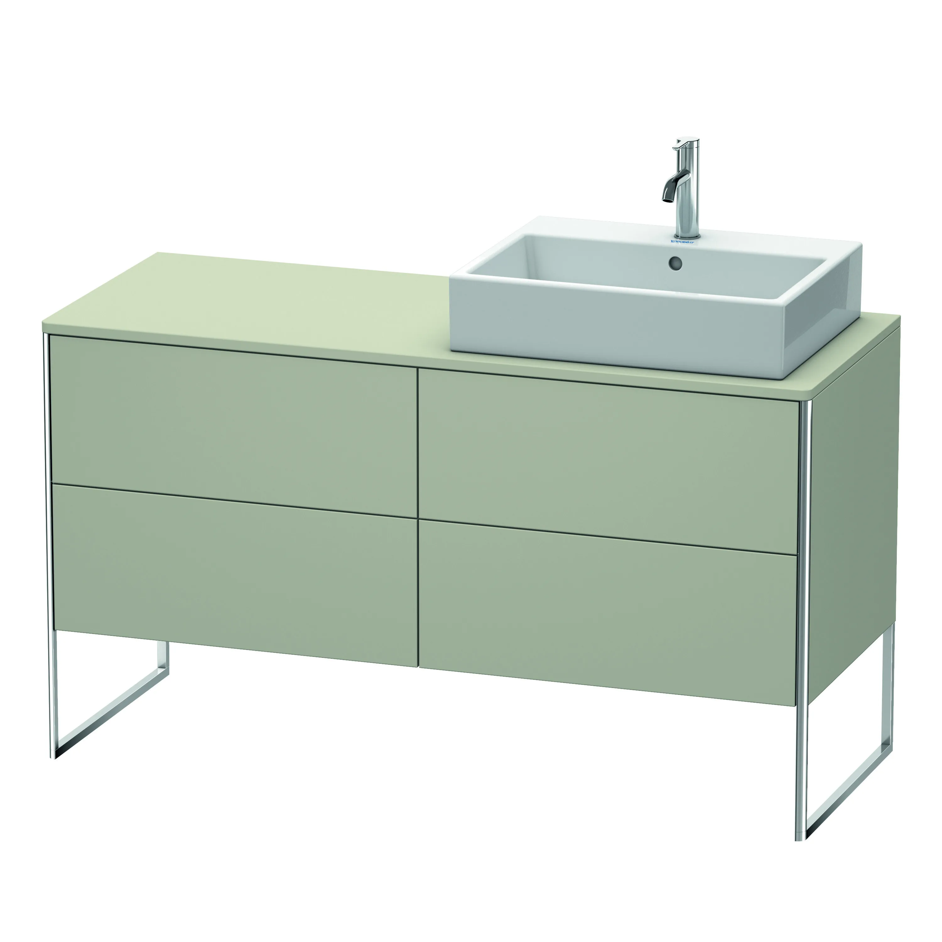 Duravit Waschtischunterschrank bodenstehend „XSquare“ 140 × 77,8 × 54,8 cm Taupe Seidenmatt Duravit Waschtischunterschrank bodenstehend „XSquare“ 140 × 77,8 × 54,8 cm Taupe Seidenmatt