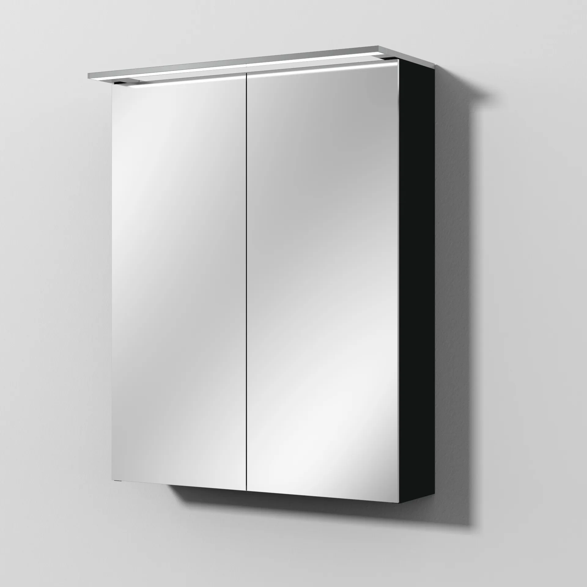 Sanipa Wandvorbau Spiegelschrank „Malte“ 600 × 750 × 149 mm in Vulkan (matt)
