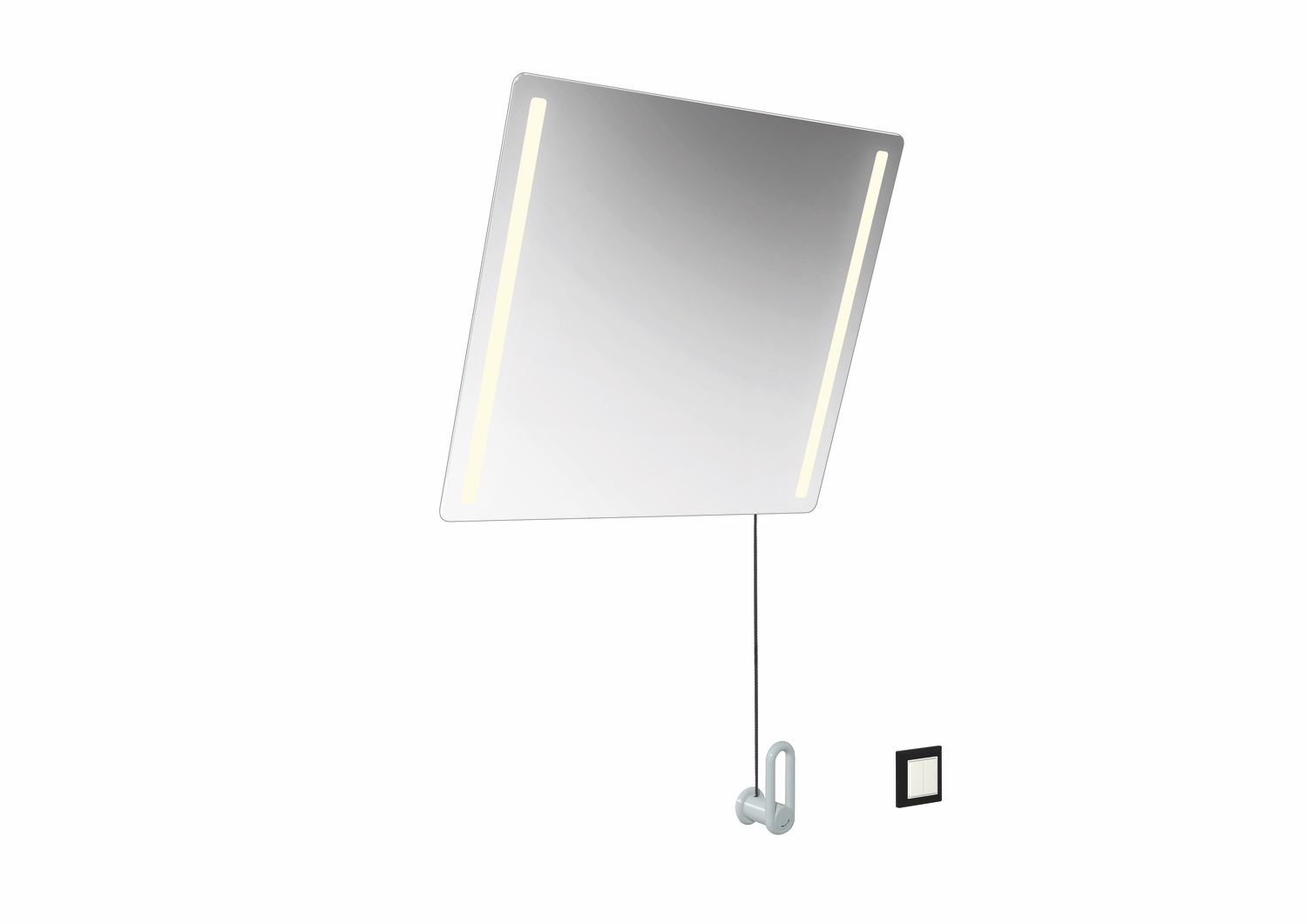 HEWI Kippspiegel „Serie 801“ 60 × 54 cm in Signalweiß