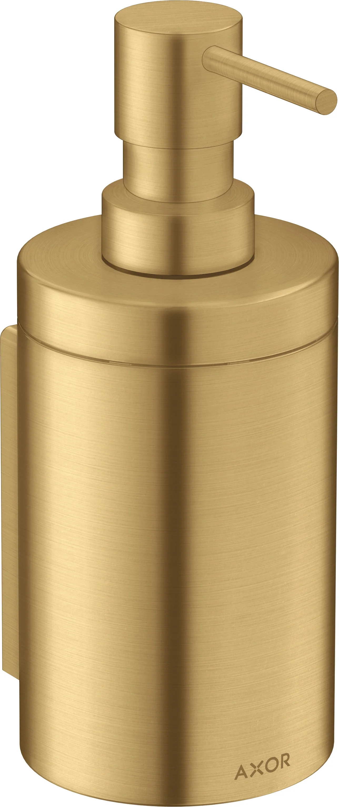 Hansgrohe AXOR Universal Circular Lotionspender Brushed Gold Optic, 300 ml, Dosiermenge 2 ml, Wandmontage mit Befestigungsmaterial Hansgrohe AXOR Universal Circular Lotionspender Brushed Gold Optic, 300 ml, Dosiermenge 2 ml, Wandmontage mit Befestigungsmaterial