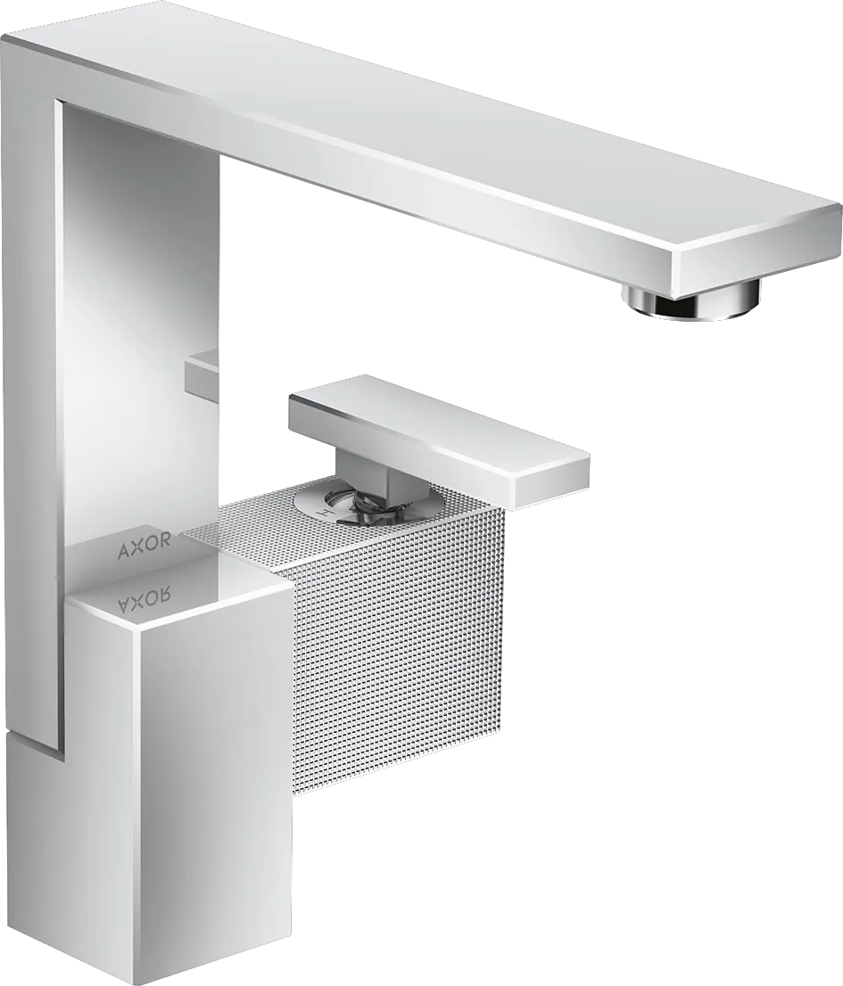 Hansgrohe AXOR Edge Einhebel-Waschtischmischer 190 mit Push-Open Ablaufgarnitur - Diamantschliff, Chrom Hansgrohe AXOR Edge Einhebel-Waschtischmischer 190 mit Push-Open Ablaufgarnitur - Diamantschliff, Chrom
