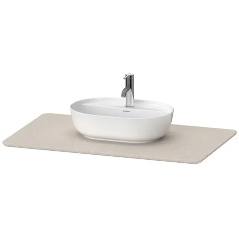 Duravit Konsole „Luv“ Ausschnitte: 1 / Becken: mittig / Farbe: Sand Struktur / Größe: 98,8 × 59,5 × 2 cm / Oberfläche: Quarzstein Duravit Konsole „Luv“ Ausschnitte: 1 / Becken: mittig / Farbe: Sand Struktur / Größe: 98,8 × 59,5 × 2 cm / Oberfläche: Quarzstein