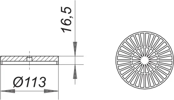 Flachrost S 10, d: 113 mm