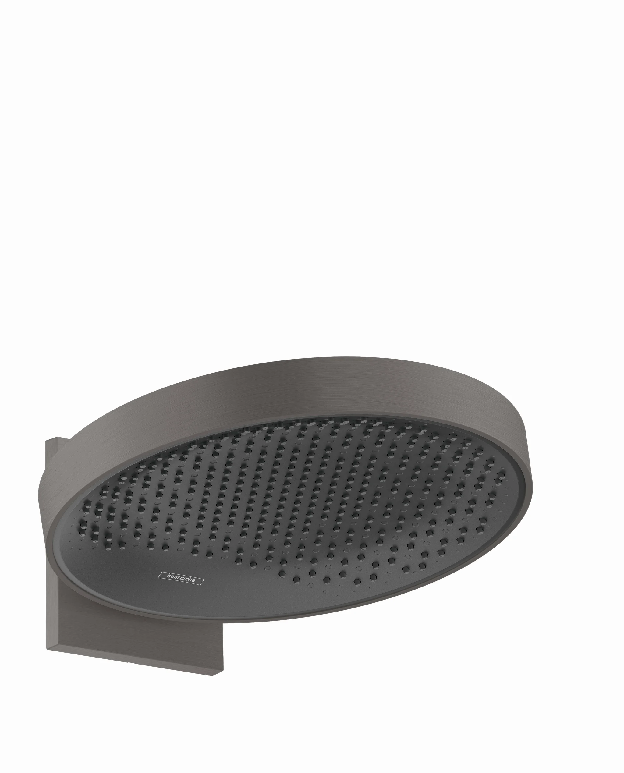 Hansgrohe Rainfinity Kopfbrause 360° 1-Jet, Brushed Black Chrome, 360 mm Brausekopfgröße, Wandmontage G 1/2