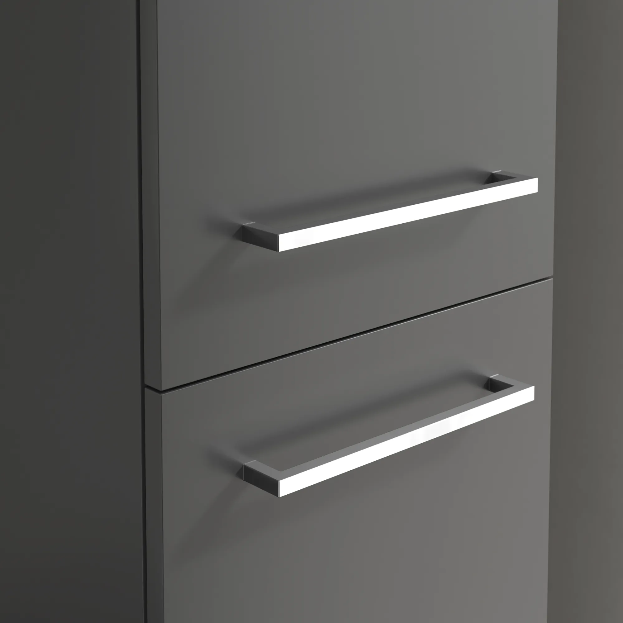 Villeroy & Boch Hochschrank „Avento“ 35 × 176 × 37,2 × 37,2 cm Graphite, Anschlag rechts, Soft Closing, 2 Türen