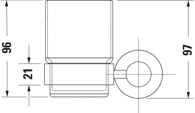 Duravit Glashalter „D-Code“ Glas links, matt, chrom in chrom / weiß /, Befestigung sichtbar, links Duravit Glashalter „D-Code“ Glas links, matt, chrom in chrom / weiß /, Befestigung sichtbar, links