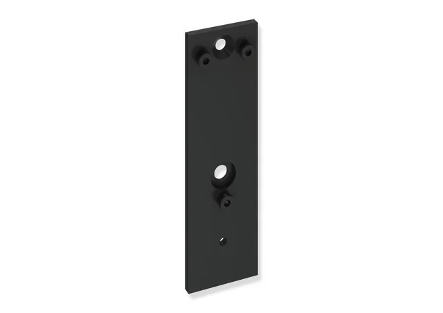 HEWI Montageplatte, Serie 805 Classic, Edelstahl pulverbeschichtet, 74 x 249 x 18 mm, Farbe Schwarz tiefmatt HEWI Montageplatte, Serie 805 Classic, Edelstahl pulverbeschichtet, 74 x 249 x 18 mm, Farbe Schwarz tiefmatt