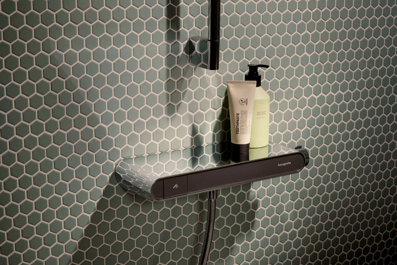 Activera Select S Brausesystem Aufputz 95 2jet EcoSmart mit ShowerTablet Select 360 und Brausestange 65 cm, Oberfläche: Chrom