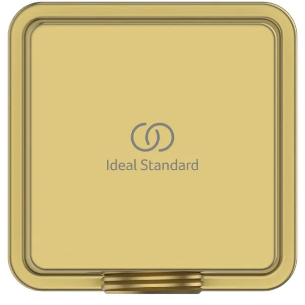 Ideal Standard Idealrain Atelier Wandanschlussbogen BC772A2, eckige Rosette, G1⁄2, Brushed Gold