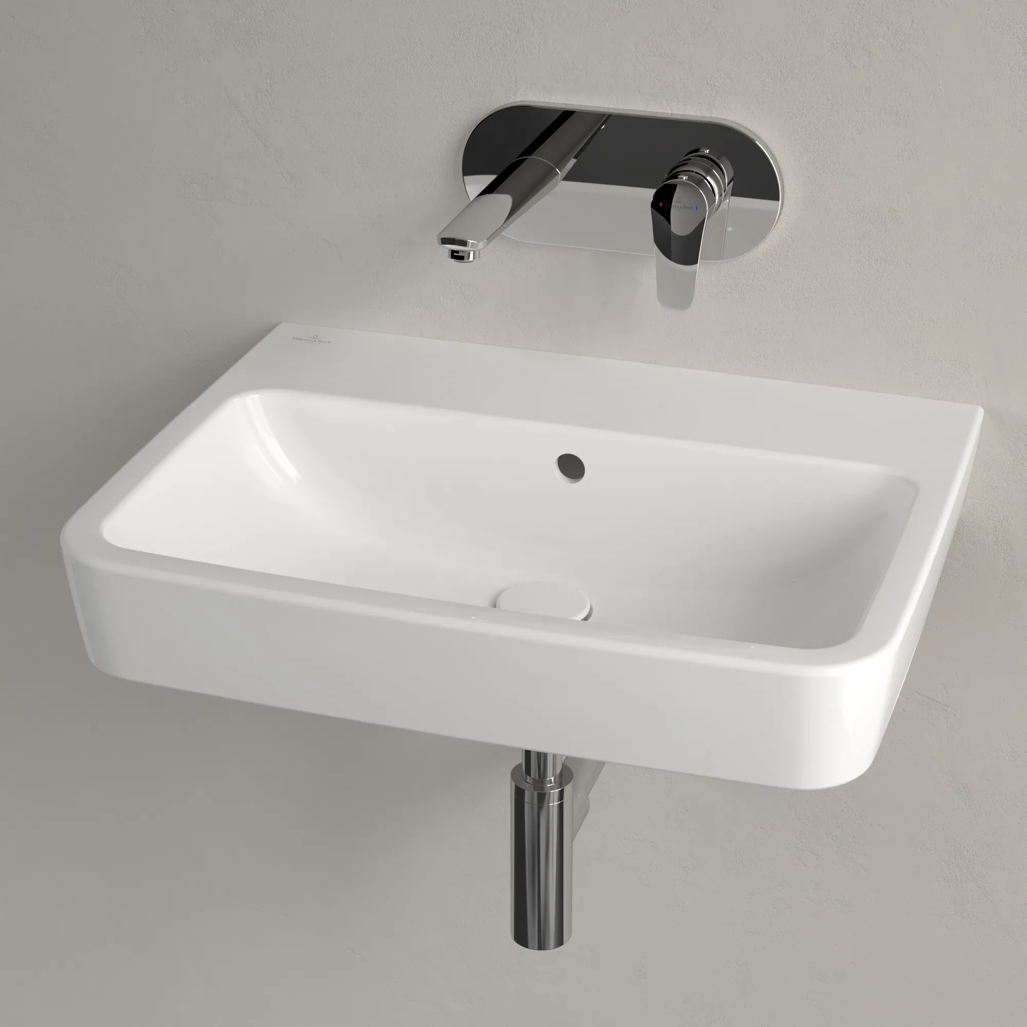 Villeroy & Boch Einbau-/Aufsatz Wandwaschtisch geschliffen „O.novo“ 600 × 460 × 175 mm, für Becken mittig, ohne Hahnlochbohrung in Weiß Alpin Villeroy & Boch Einbau-/Aufsatz Wandwaschtisch geschliffen „O.novo“ 600 × 460 × 175 mm, für Becken mittig, ohne Hahnlochbohrung in Weiß Alpin
