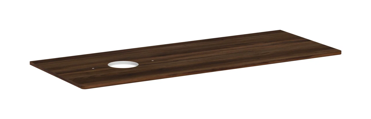 Hansgrohe Xelu Q Konsole, Nussbaum Dunkel, 1360x540 mm, 1 Beckenausschnitt links, Wandmontage