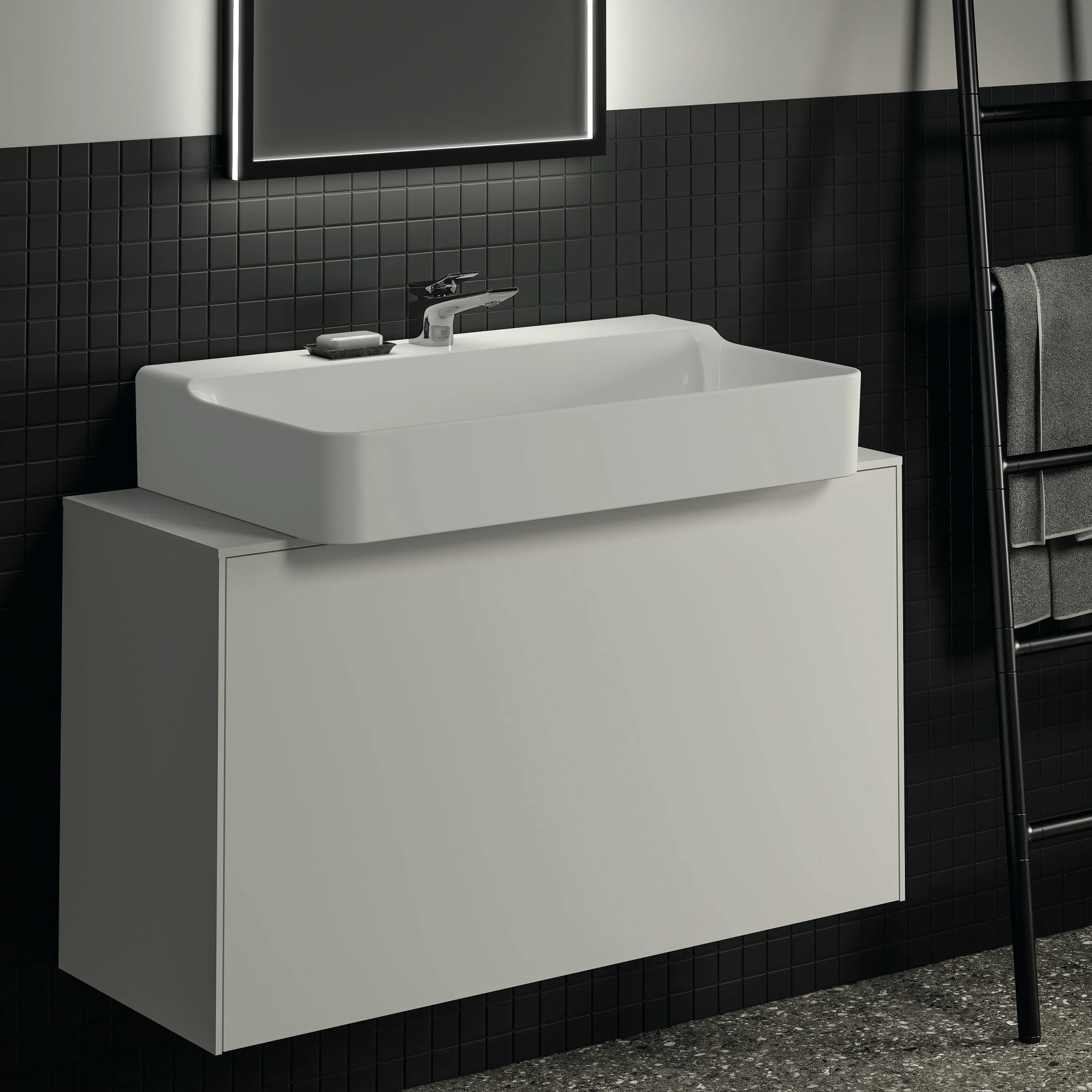 Ideal Standard Waschtischunterschrank „Conca“ 100,2 × 55 × 37,3 cm Weiß matt lackiert
