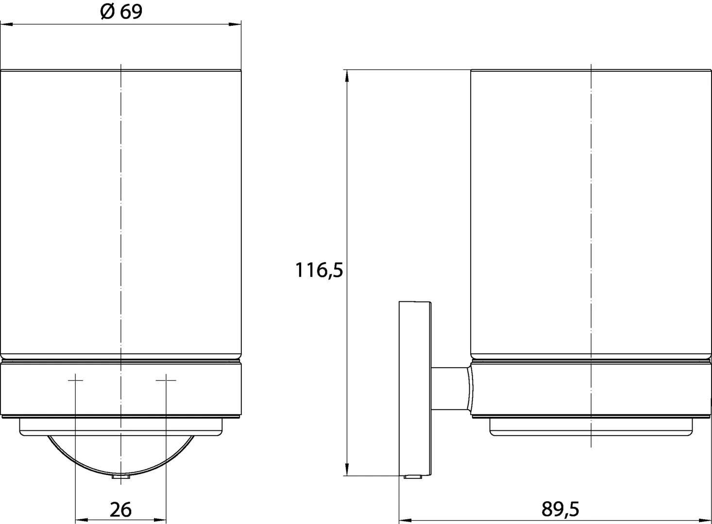 emco round GlashalterGlasteil klar, chrom emco round GlashalterGlasteil klar, chrom