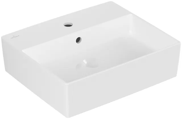 Villeroy & Boch Aufsatzwaschtisch aus TitanCeram „Memento 2.0“ 498 × 420 × 139 mm, mit Hahnlochbohrung, Hahnlochposition mittig in Weiß Alpin Villeroy & Boch Aufsatzwaschtisch aus TitanCeram „Memento 2.0“ 498 × 420 × 139 mm, mit Hahnlochbohrung, Hahnlochposition mittig in Weiß Alpin