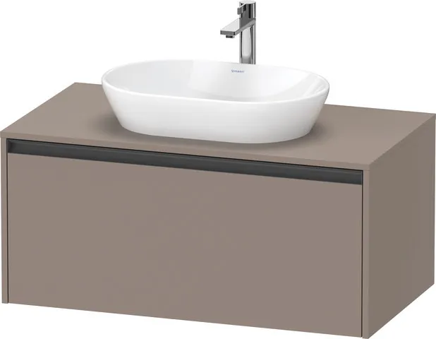 Duravit Waschtischunterschrank wandhängend „Ketho.2“ 100 × 45,9 × 55 cm Basalt Matt
