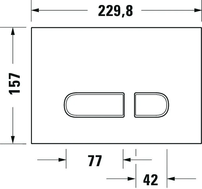 Duravit Betätigungsplatte „DuraSystemInstallationselemente“ 23 × 15,7 cm in