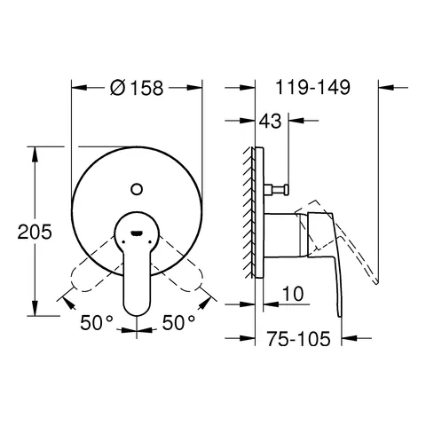 Grohe Eurostyle Cosmopolitan Einhand-Wannenbatterie Fertigmontageset für Rapido SmartBox chrom Grohe Eurostyle Cosmopolitan Einhand-Wannenbatterie Fertigmontageset für Rapido SmartBox chrom