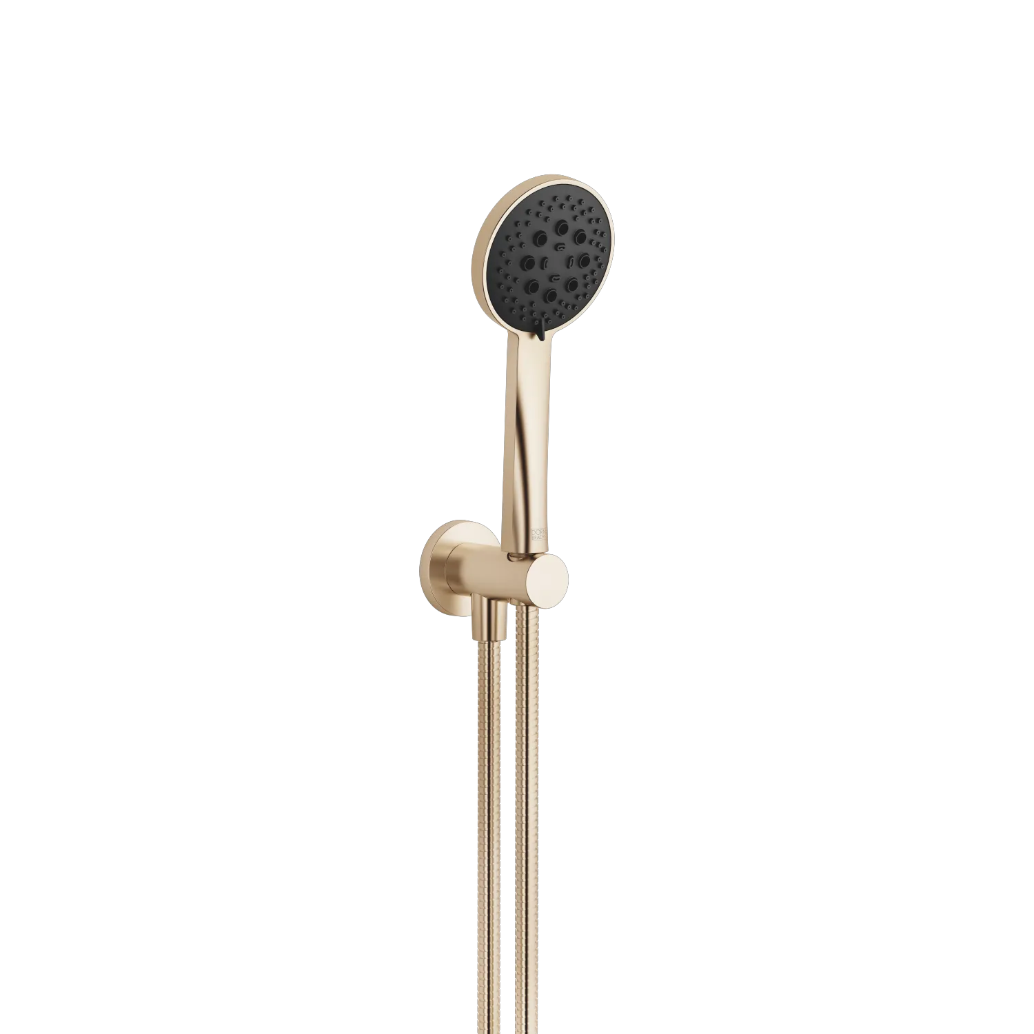 Dornbracht Schlauchbrausegarnitur SERIENSPEZIFISCH Light Gold gebürstet PVD, Brausekopf Ø 100 mm, dreifach/fünffach verstellbar, max. Durchfluss 15 l/