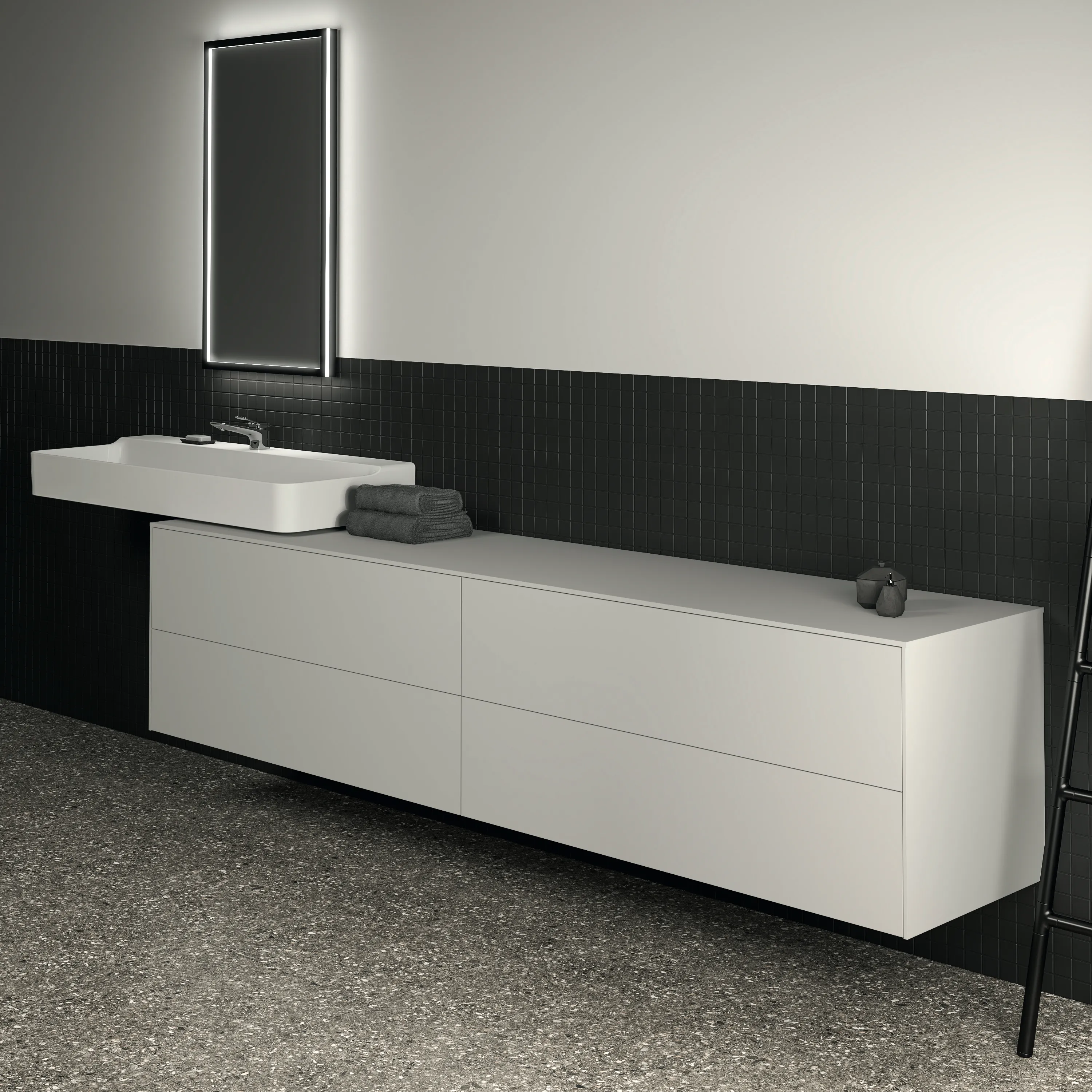 Ideal Standard Waschtischunterschrank Conca, 4 Auszüge, Weiß Ideal Standard Waschtischunterschrank Conca, 4 Auszüge, Weiß