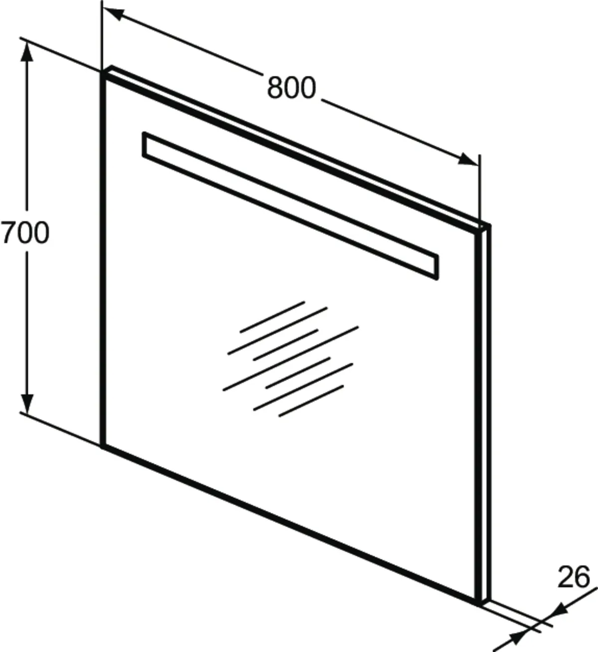Ideal Standard Spiegel „Mirror&Light“ 80 × 70 cm Ideal Standard Spiegel „Mirror&Light“ 80 × 70 cm