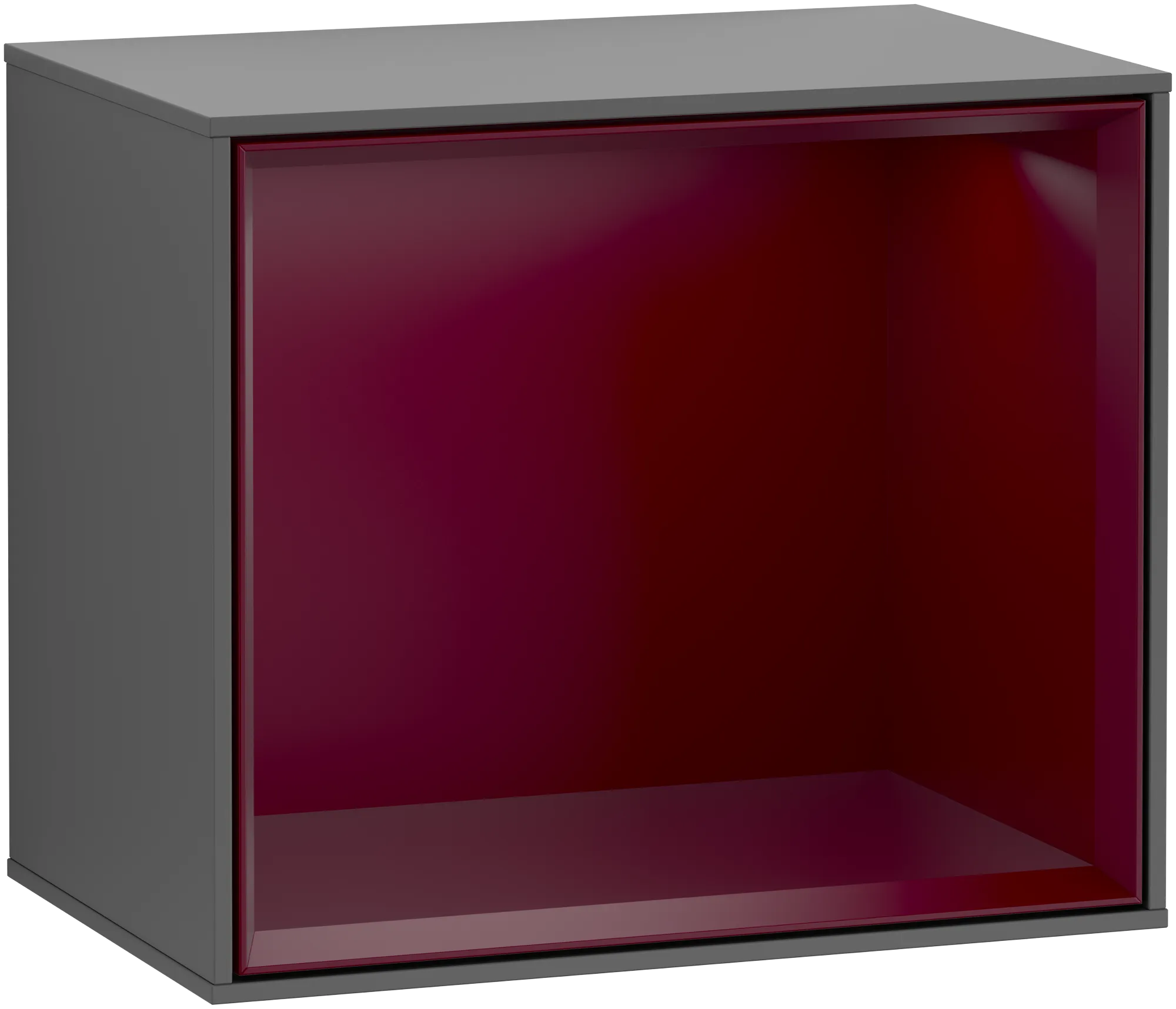 Villeroy & Boch Finion Regalmodul G580HB Anthracite Matt Lacquer mit Beleuchtung, 418x358x270 mm