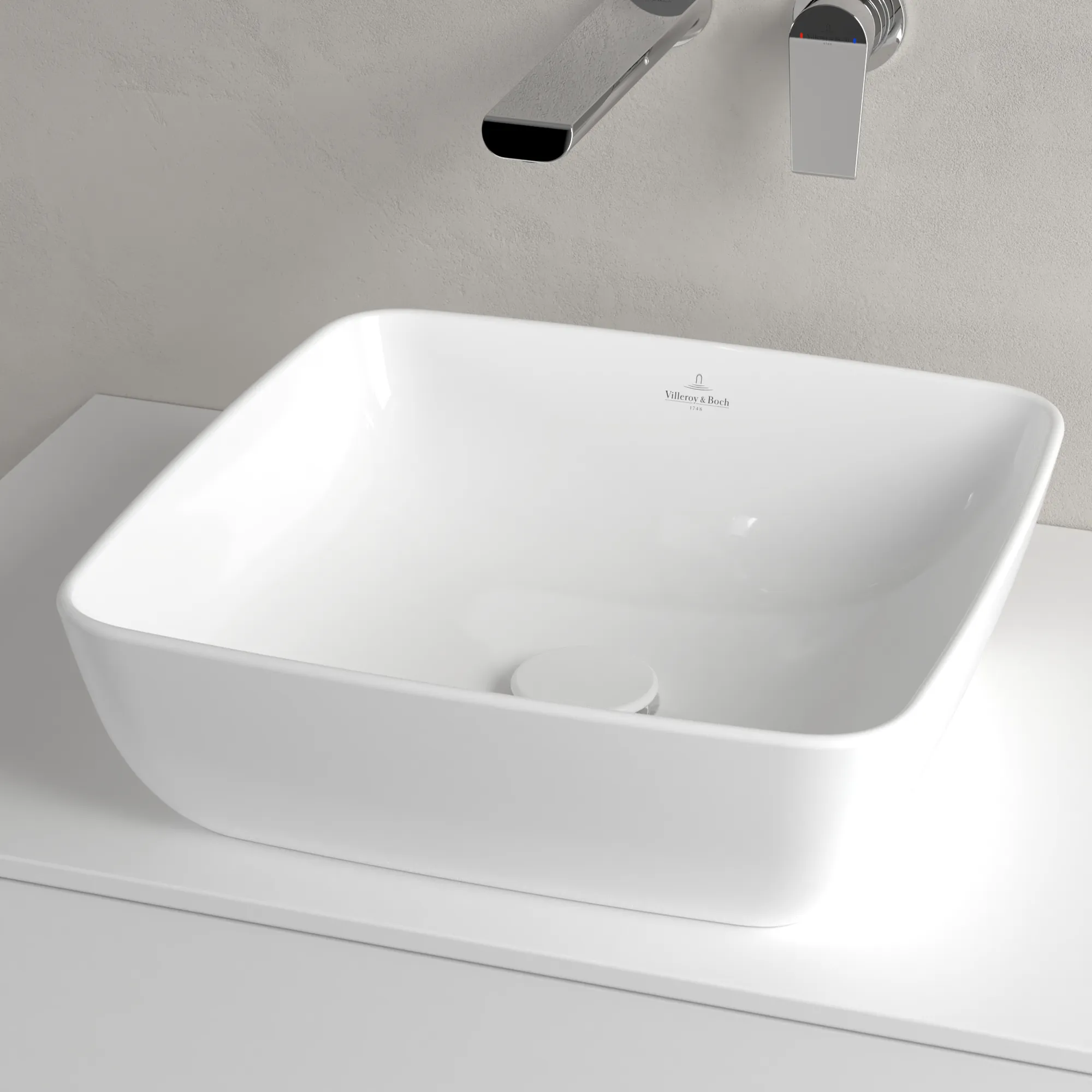 Villeroy & Boch Aufsatzwaschtisch aus TitanCeram „Artis“ 130 mm in Stone White Villeroy & Boch Aufsatzwaschtisch aus TitanCeram „Artis“ 130 mm in Stone White