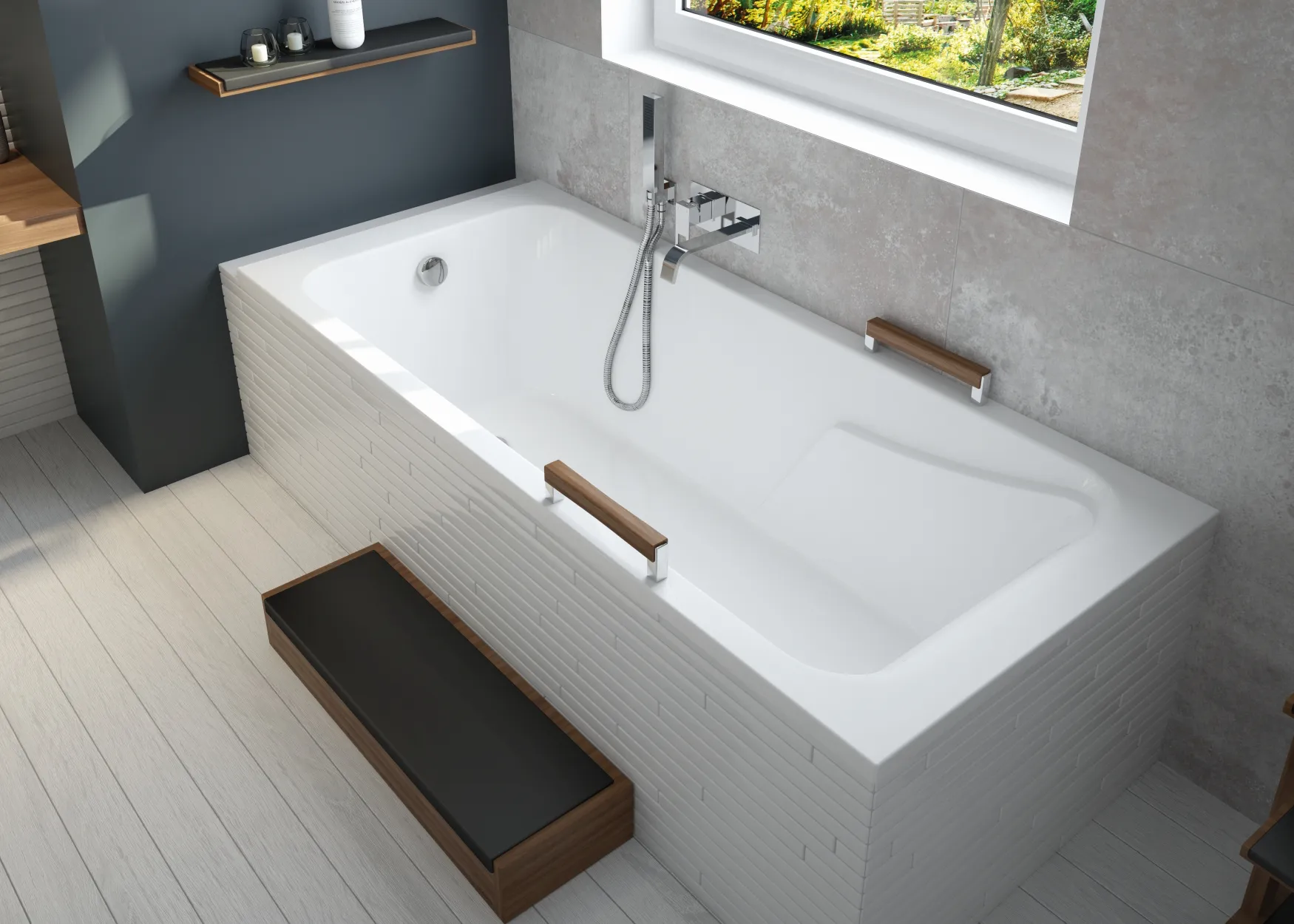 Hoesch Badewanne „Mila“ rechteck 170 × 80 cm