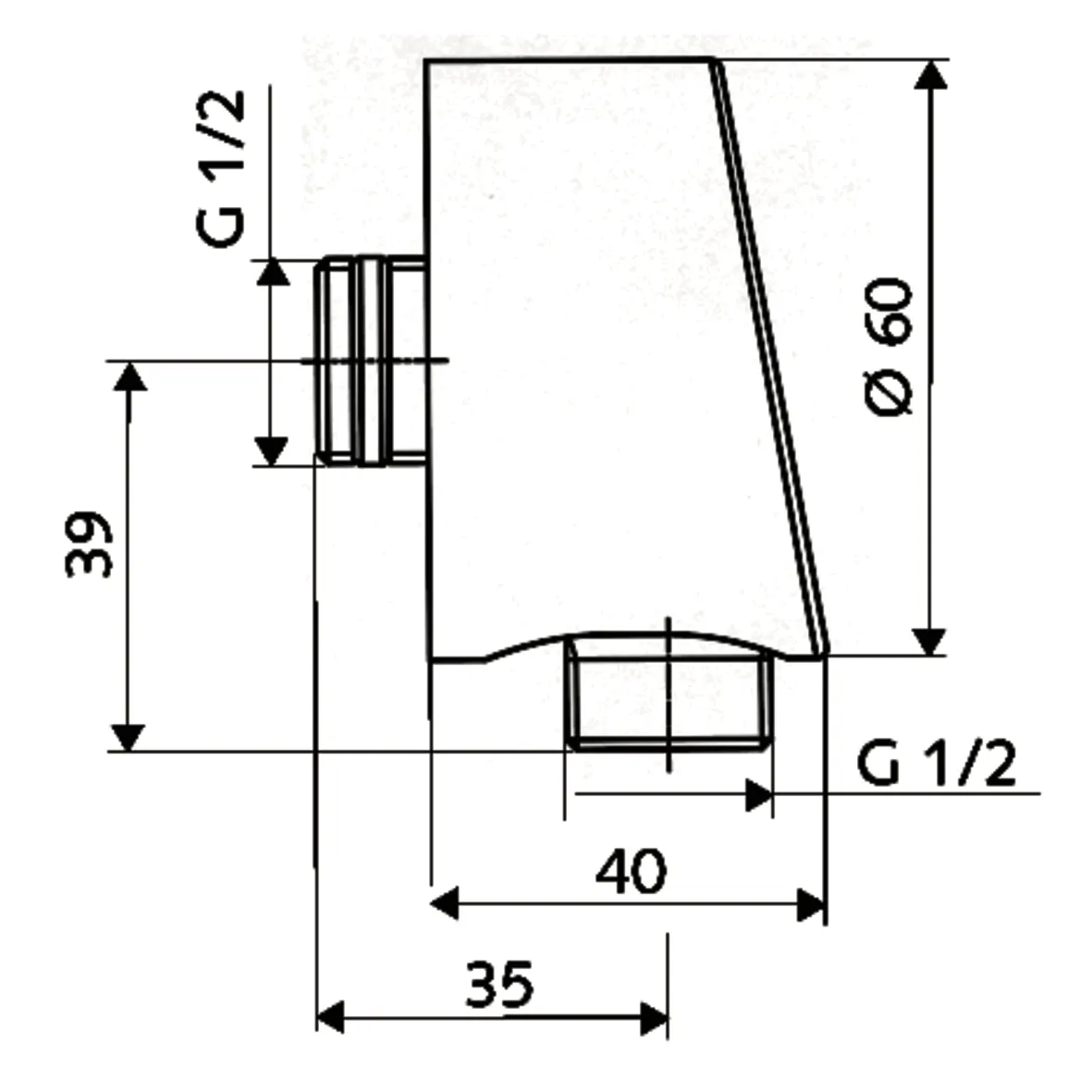 Wandanschlussbogen PURIS, RFV, DN 15 G 1/2 AG mit ASAG easy, DN 15 G 1/2 AG, chrom