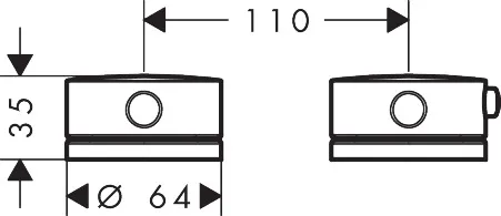 AXOR One 2-Loch Wannenrandarmatur mit Thermostat, Chrom AXOR One 2-Loch Wannenrandarmatur mit Thermostat, Chrom