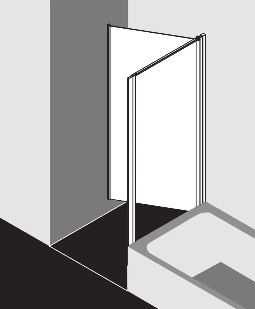 Kermi Duschdesign IBIZA 2000 Duschkabine, weiß, H 1600 mm, SW kurz 680-710 mm Kermi Duschdesign IBIZA 2000 Duschkabine, weiß, H 1600 mm, SW kurz 680-710 mm