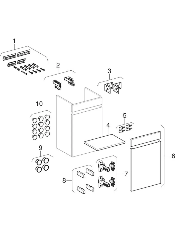 Geberit Waschtischunterschrank „Renova Plan“ 43,5 × 60,5 × 34,5 cm Geberit Waschtischunterschrank „Renova Plan“ 43,5 × 60,5 × 34,5 cm