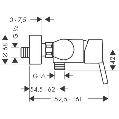 Brausenmischer Aufputz Talis S DN15 chrom