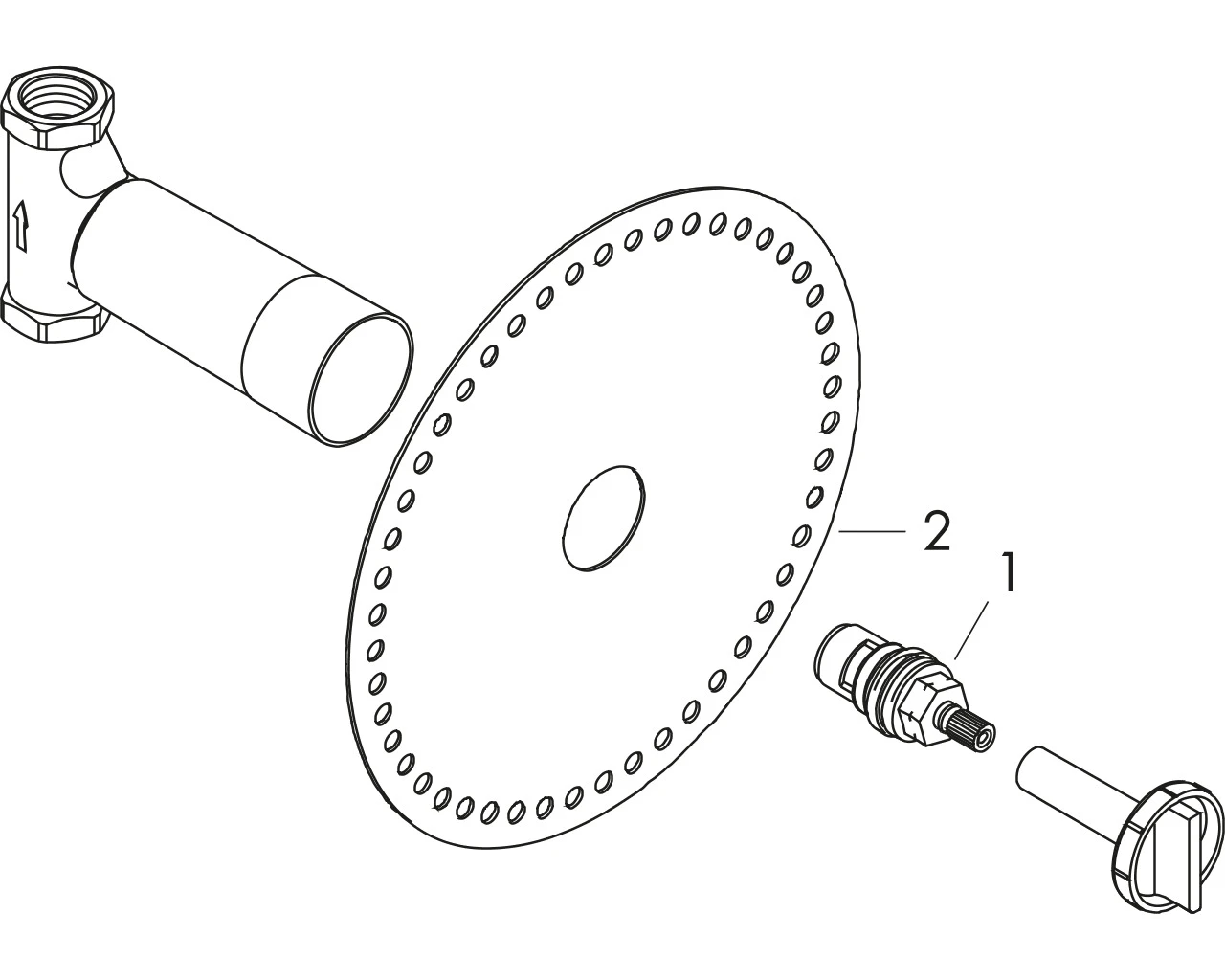 Grundkörper Absperrventil Axor DN20