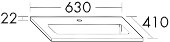 burgbad Waschbecken „Bel“ 670 × 450 × 190 mm, Hahnlochposition mittig burgbad Waschbecken „Bel“ 670 × 450 × 190 mm, Hahnlochposition mittig