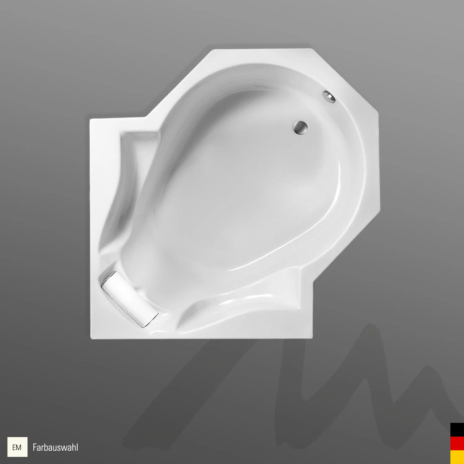 Mauersberger venosa Acryl-Badewanne Großraumform venosa 185⁄159 1850x1590x500, Farbgruppe: 3 Mauersberger venosa Acryl-Badewanne Großraumform venosa 185⁄159 1850x1590x500, Farbgruppe: 3