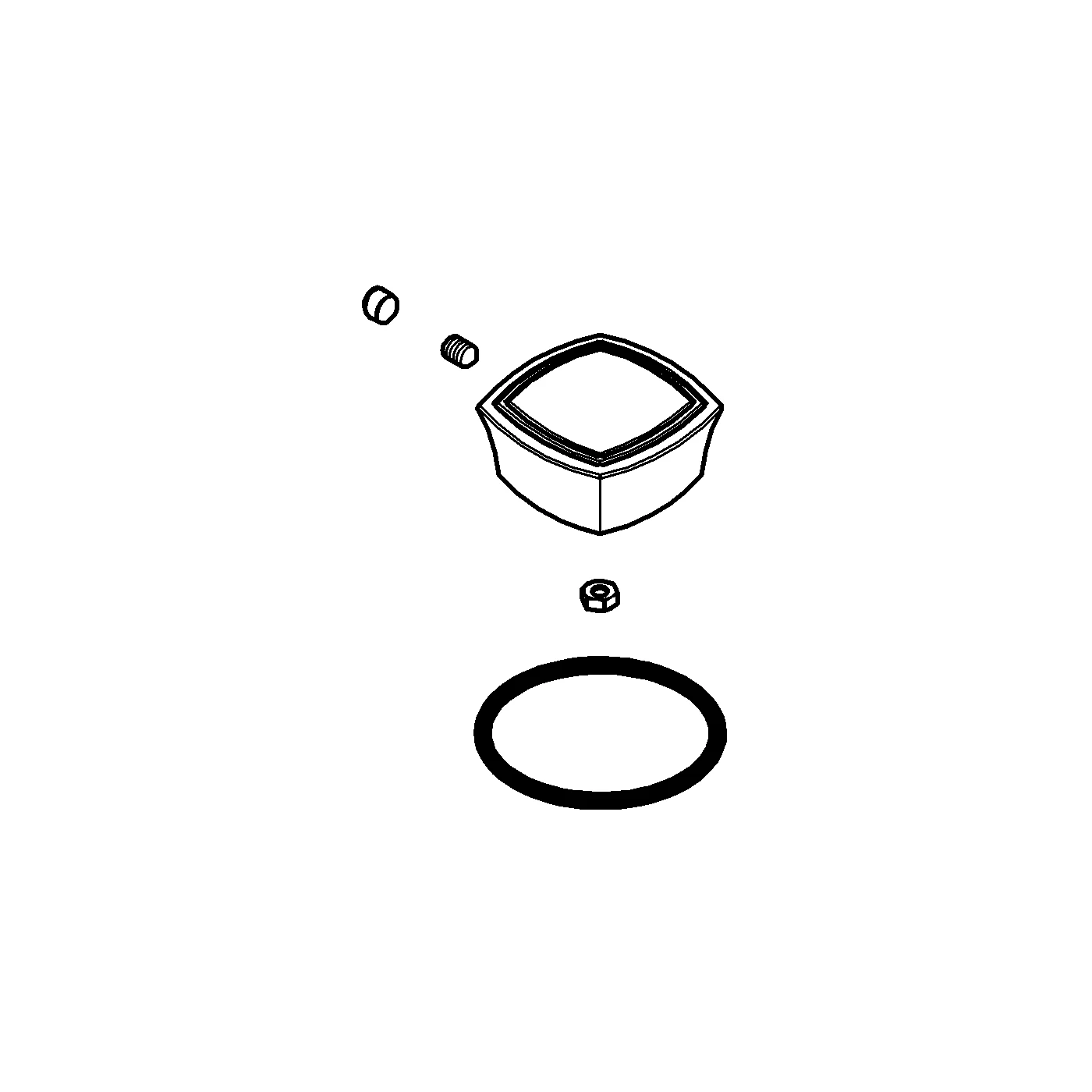 Umstellknopf 48216, für Grandera 4-Loch Einhand-Wannenkombination und 5-Loch-Wannenkombination, chrom