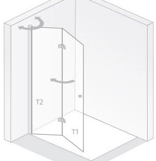 HSK teilgerahmte Walk-In-Duschkabine Drehfalttür pendelbar „Exklusiv 2.0“ Glas Mattierung mittig (65 cm), Profile Alu Silber-matt, Scharniere Premium Softcube, B: 1000 mm H: 2000 mm HSK teilgerahmte Walk-In-Duschkabine Drehfalttür pendelbar „Exklusiv 2.0“ Glas Mattierung mittig (65 cm), Profile Alu Silber-matt, Scharniere Premium Softcube, B: 1000 mm H: 2000 mm
