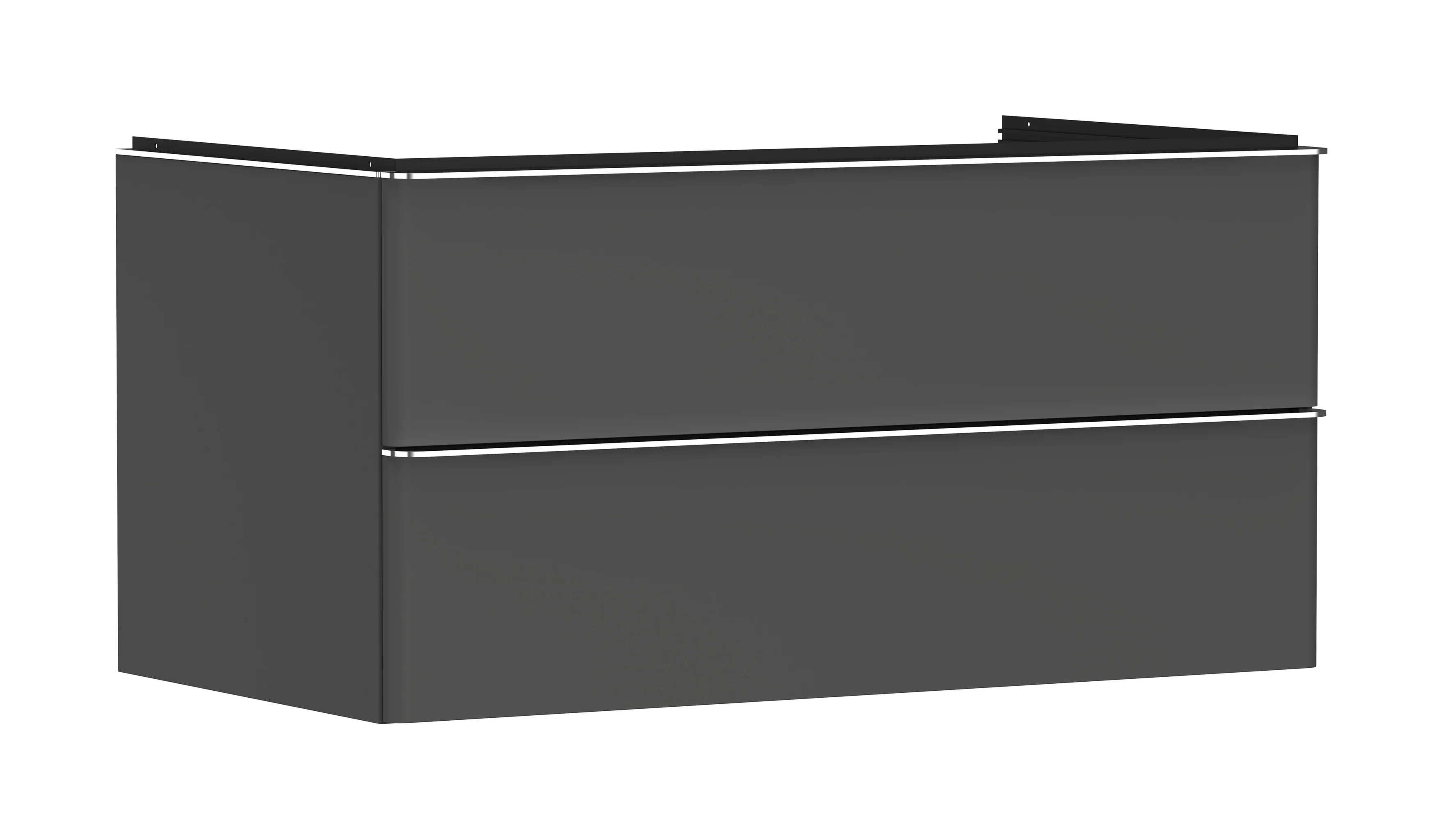 Hansgrohe Xelu Q Waschtischunterschrank Diamantgrau Matt, 980x540 mm, 2 Schubkästen mit Griffleiste, verchromt glänzend, SoftClose, vormontiert