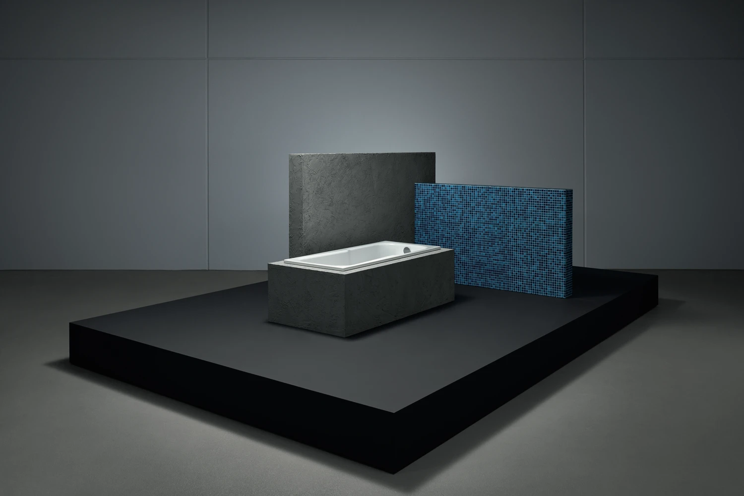 Bette Badewanne „BetteSet“ rechteck 160 × 75 cm in Midnight, /