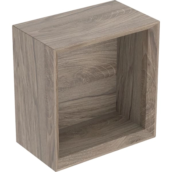 Geberit Wandbox quadratisch, Serie Acanto/ONE/VariForm/iCon, Nussbaum hickory, Melamin Holzstruktur, 22,5 x 23,3 x 13,2 cm, wandhängend, feuchtigkeitsbeständig, vormontiert Geberit Wandbox quadratisch, Serie Acanto/ONE/VariForm/iCon, Nussbaum hickory, Melamin Holzstruktur, 22,5 x 23,3 x 13,2 cm, wandhängend, feuchtigkeitsbeständig, vormontiert