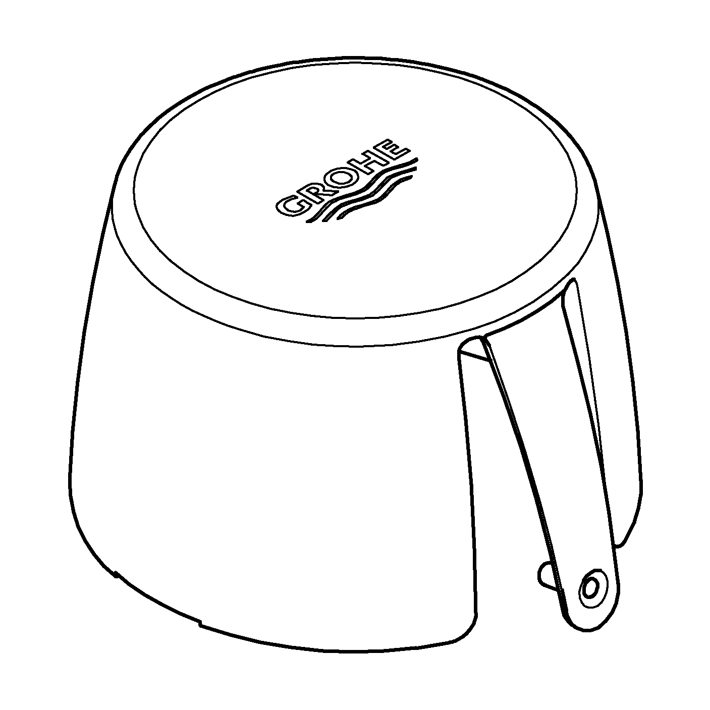 Temperatur-Entriegelungsgriff 47994, für Grohtherm Special, chrom