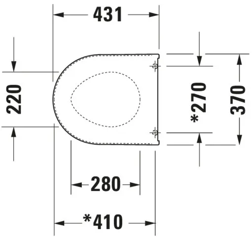 Duravit WC-Sitz „Starck 2“ 37 × 43,1 × 4,3 cm