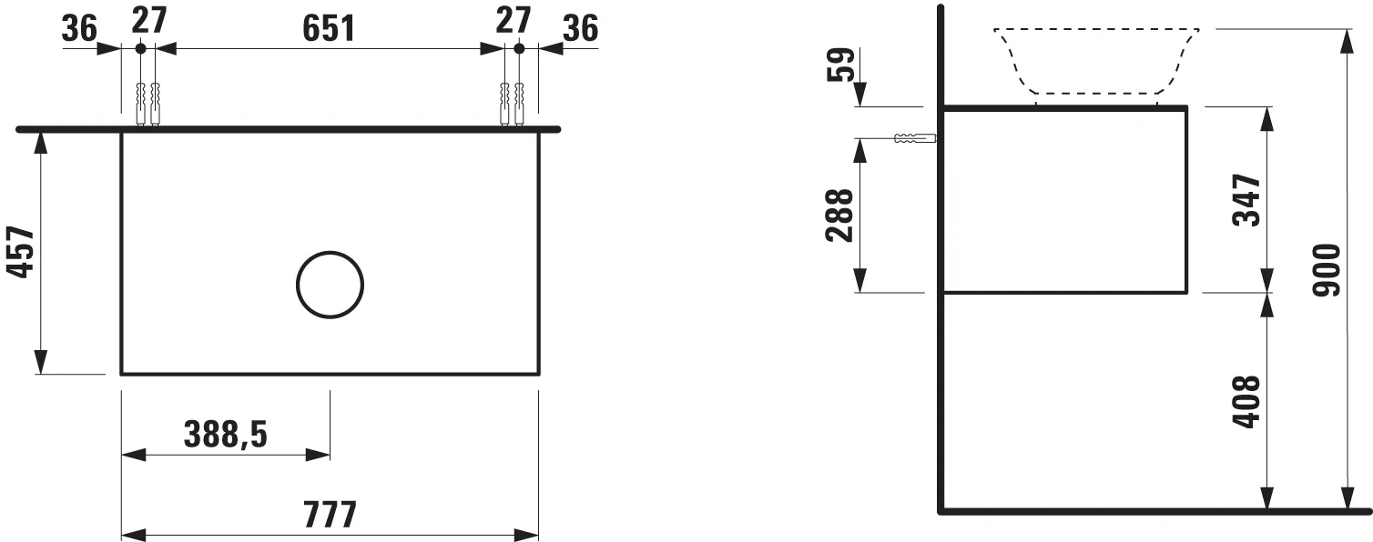 Laufen Waschtischunterbau THE NEW CLASSIC 457x777x347, 631 Weiß glänzend, mit Schublade und Push/Pull Funktion Laufen Waschtischunterbau THE NEW CLASSIC 457x777x347, 631 Weiß glänzend, mit Schublade und Push/Pull Funktion