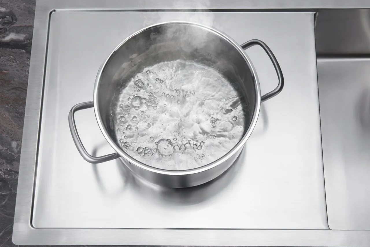 Hansgrohe Einbauspüle S71 Edelstahl, 450 mm, 1 Hauptbecken mit Abtropffläche, flach aufliegend oder flächenbündig