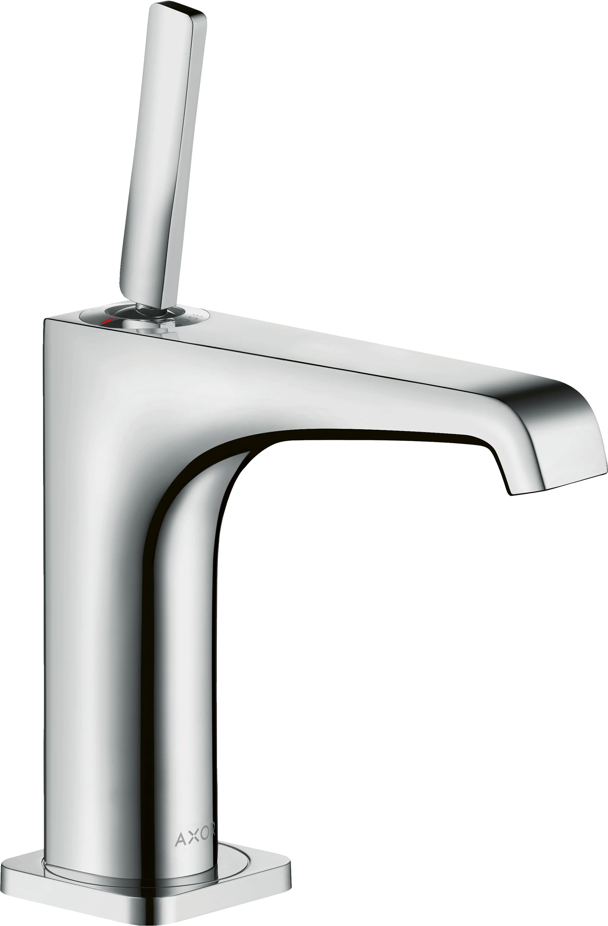 Hansgrohe AXOR Citterio E Einhebel-Waschtischmischer Chrom, ComfortZone 130, Ausladung 143 mm, Auslaufhöhe 126 mm, Pingriff, Laminarstrahl, max. Durchfluss 5 l/min, Keramikmischsystem, für Durchlauferhitzer geeignet, unverschließbare Ablaufgarnitur, Ansc