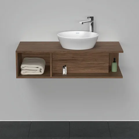 Duravit Waschtischunterschrank wandhängend „D-Neo“ 100 × 26 × 48 cm Nussbaum Dunkel