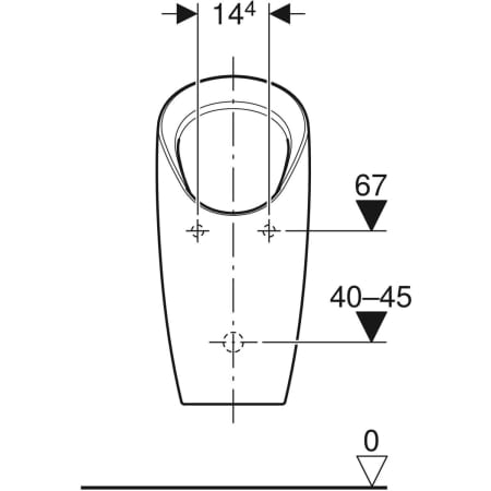 wasserloses Urinal „Preda“, ohne Zielobjekt in weiß alpin wasserloses Urinal „Preda“, ohne Zielobjekt in weiß alpin