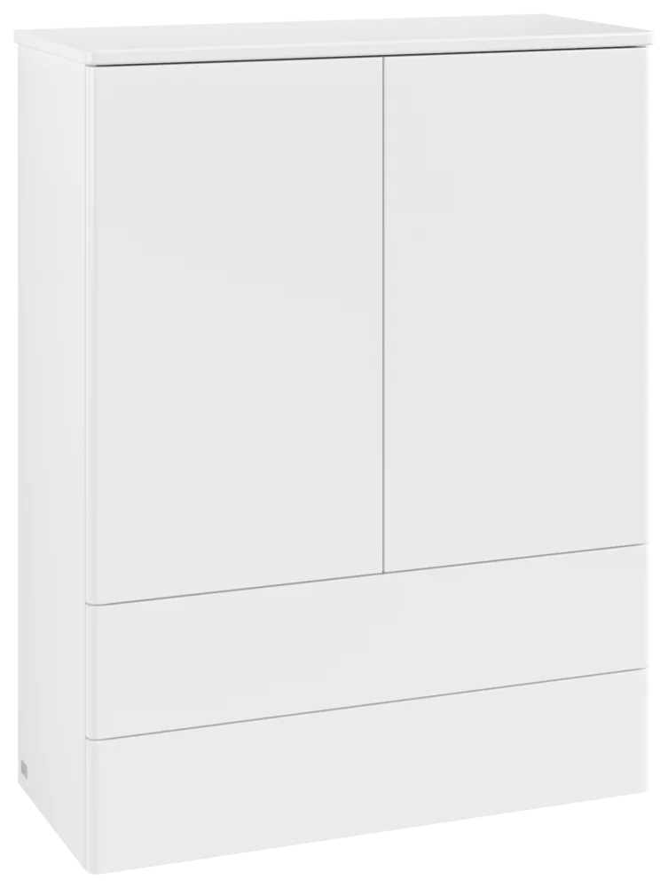 Villeroy & Boch Antao Highboard K47, 814x1039x356mm, 2 Türen, White Matt Lacquer Villeroy & Boch Antao Highboard K47, 814x1039x356mm, 2 Türen, White Matt Lacquer