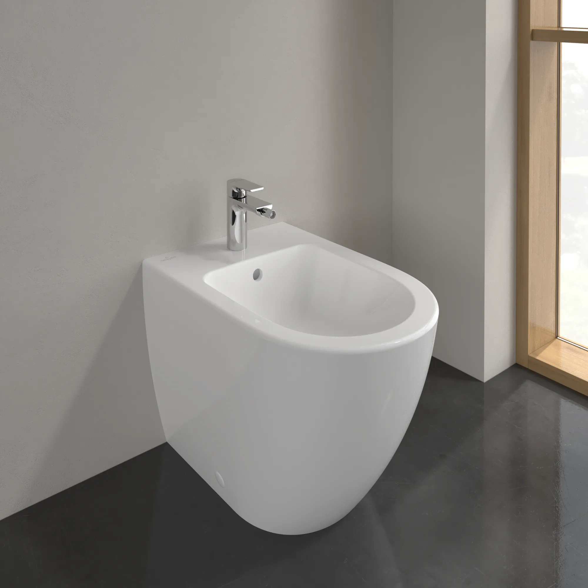 Villeroy & Boch Stand-Bidet „Subway 2.0“, Befestigung verdeckt, mit Hahnlochbohrung 37,5 × 56 × 40 cm